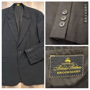 Brooks‎ Brothers Blazer Jacket Mens size 44R Navy Wool business suit Brooksease